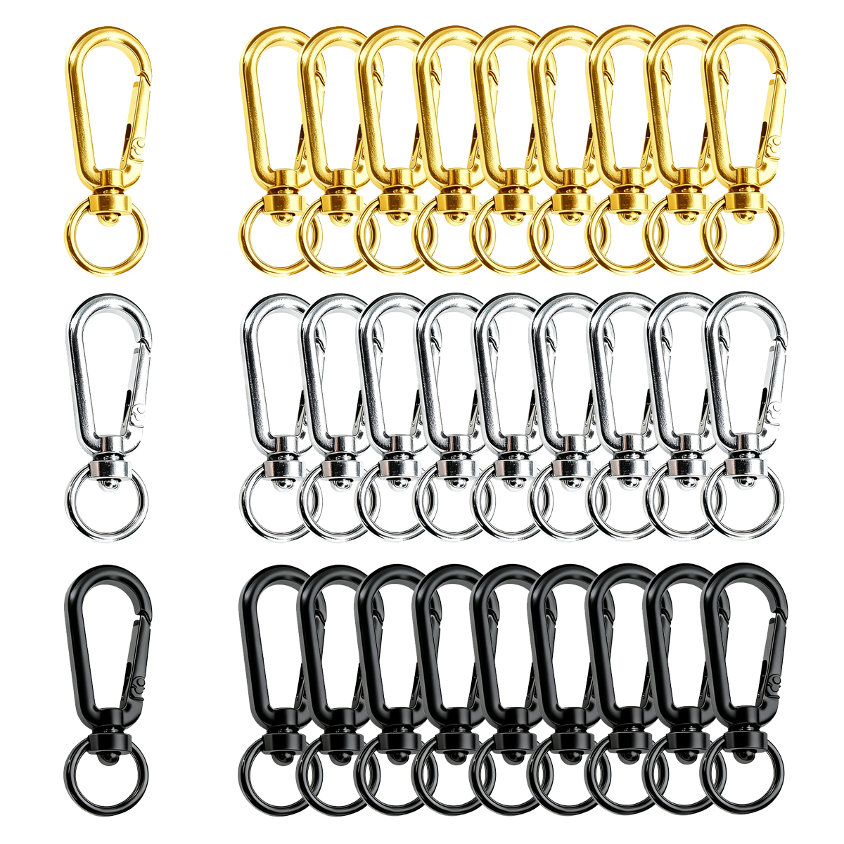 Art Craft Gifts - 9/18/36 Pièces Clips pivotants ouverts pour