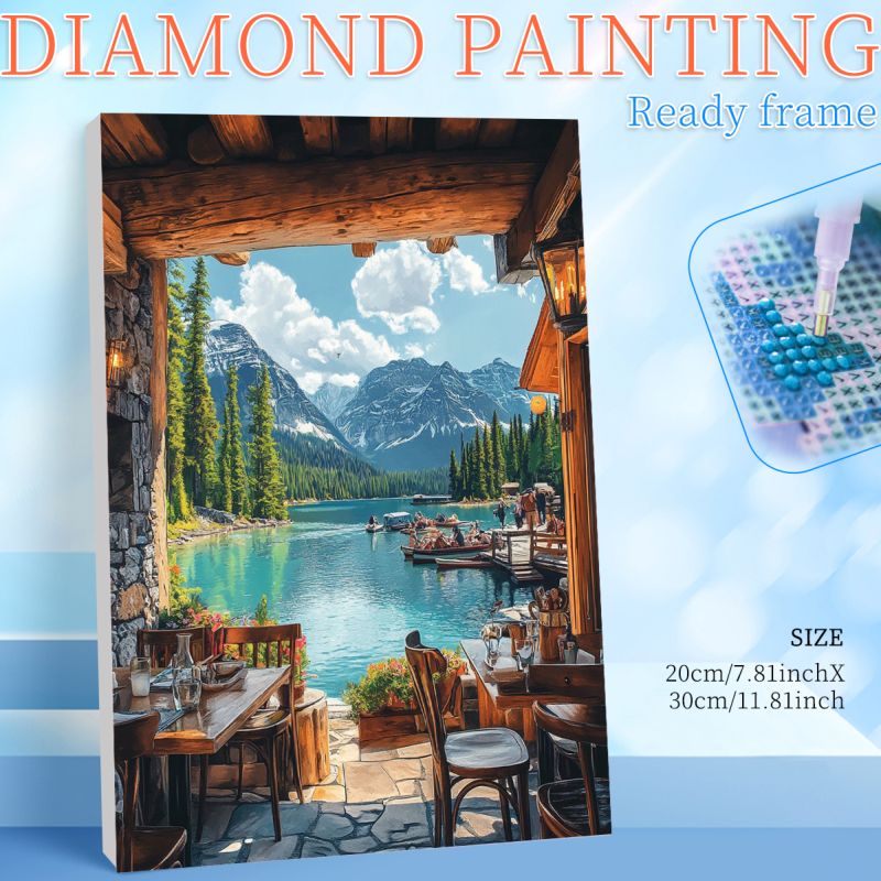 Art Craft Restaurant - RUOPOTY Kit de Peinture Diamant Encadrée