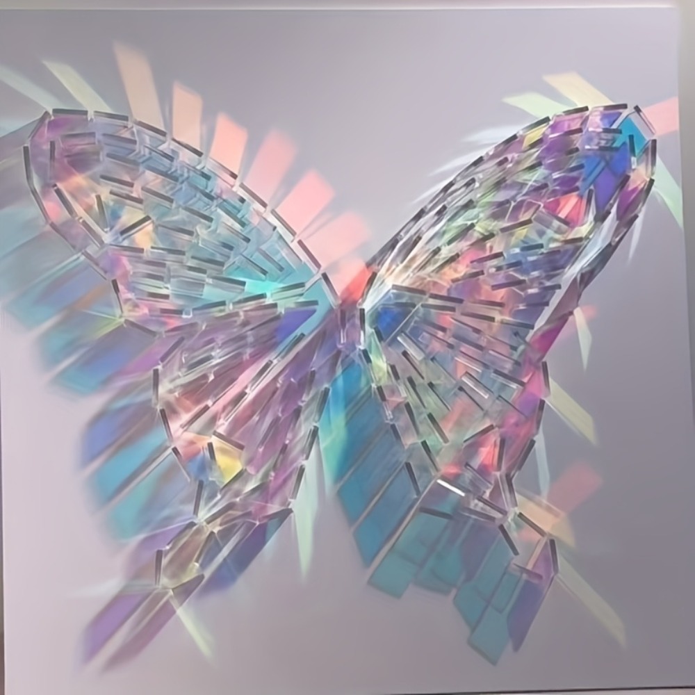 Art Craft Market - Tuiles miroir en acrylique irisées 30x30mm,