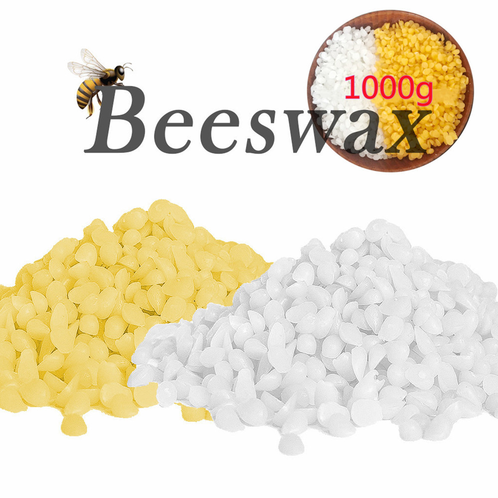 Candle Making Wax - Cire d'abeille naturelle Pure 1000g, cire