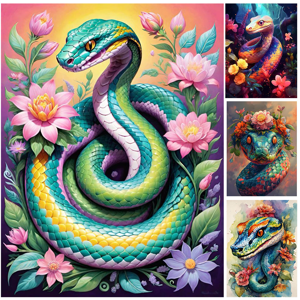 Art Craft Hobbies - Animal diamant Art peinture serpent plein