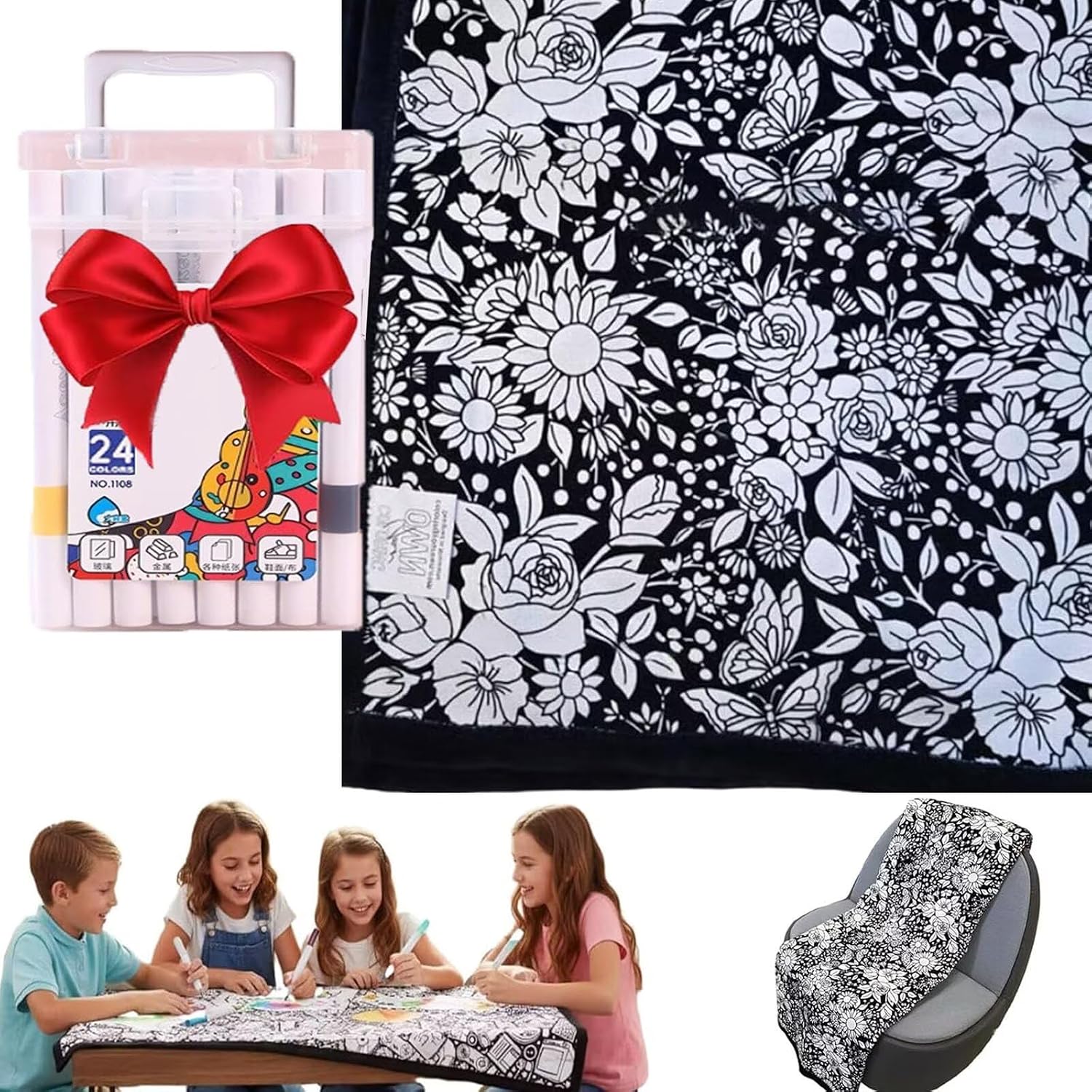 Art Craft Holiday - Couverture à colorier soi-même en velours