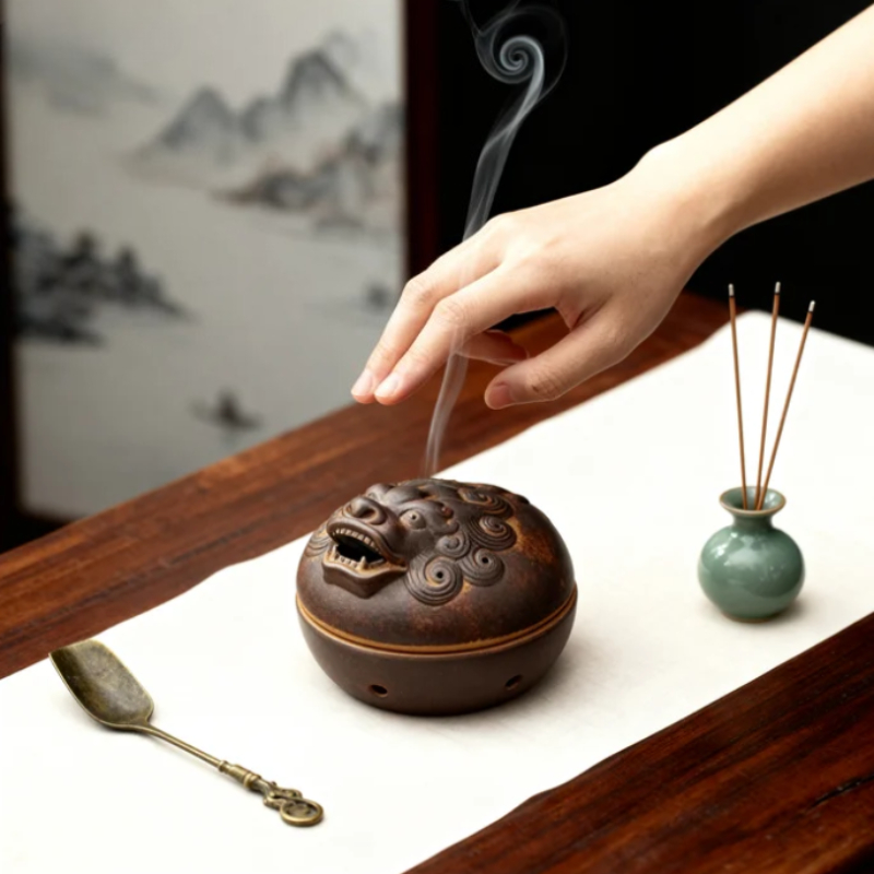 Art Craft Room Ideas - Brûleur d'encens Dragon rétro en forme