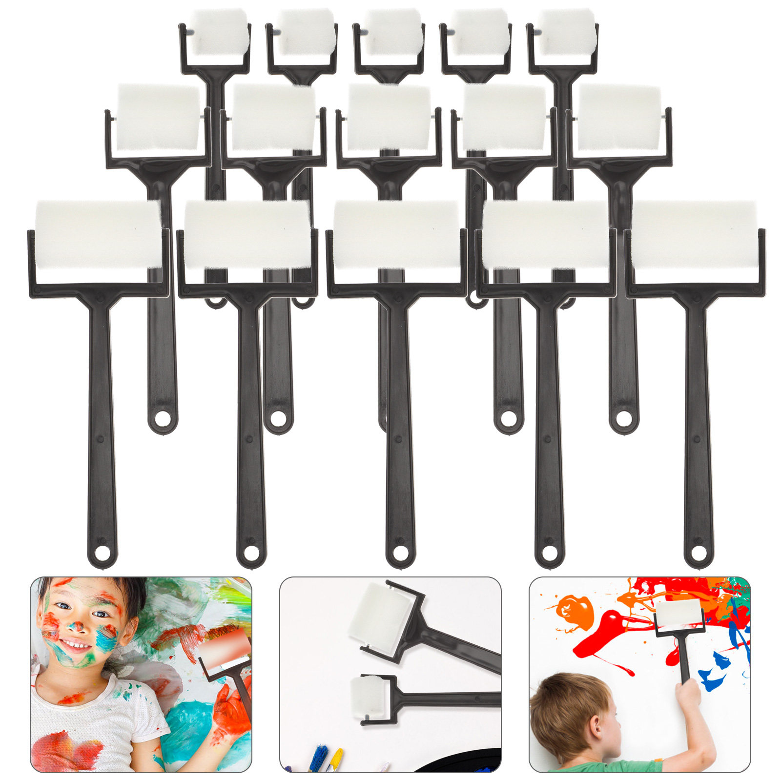 Art Craft For Preschool - Rouleaux de pinceaux de peinture en