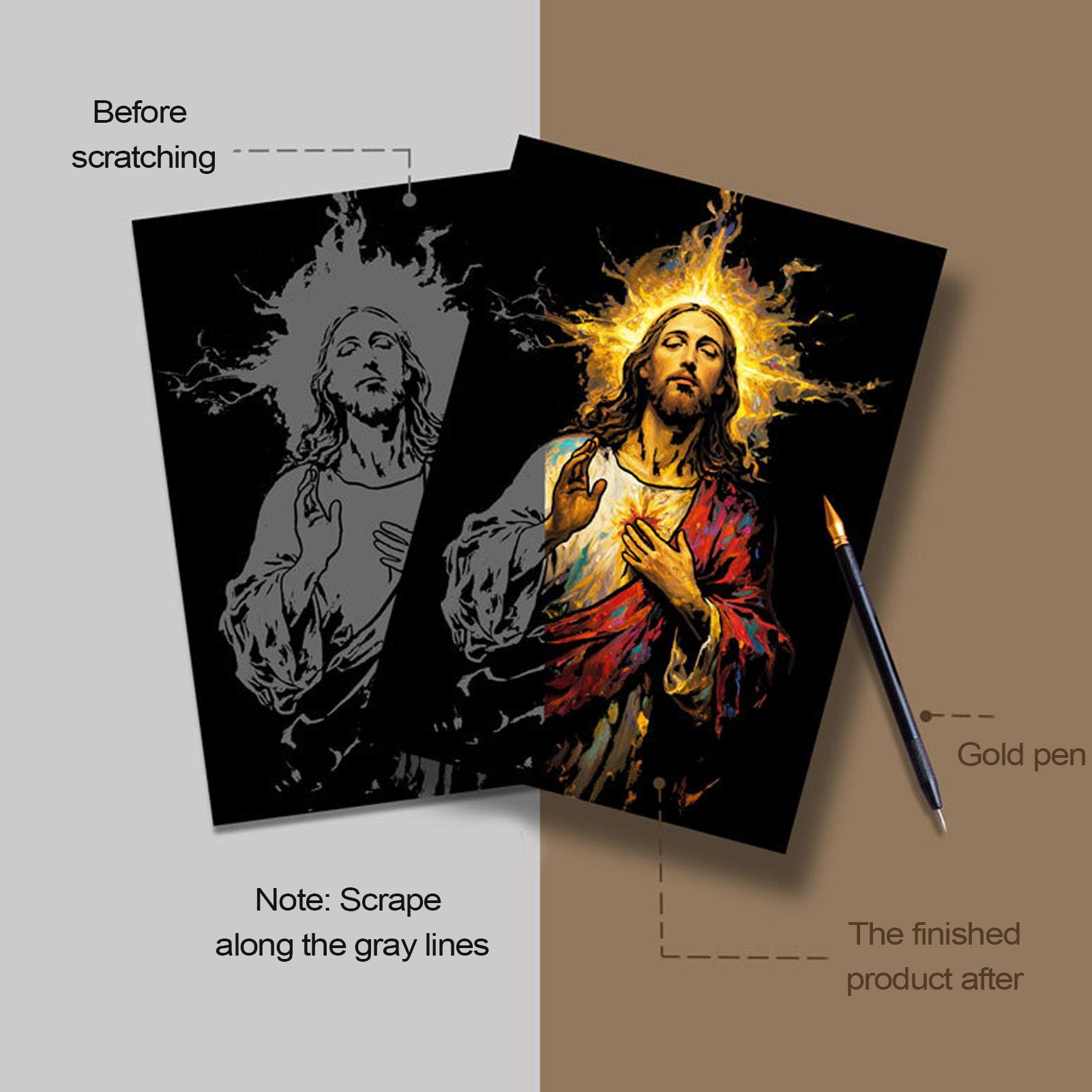 Livre à gratter jésus, peintur - Art Craft Books avis et prix