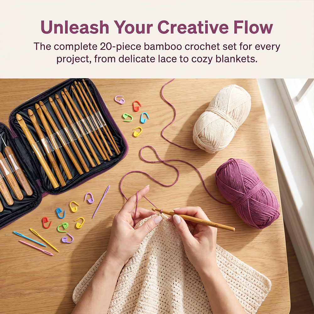 Ensemble de 74 crochets en bam - Art Craft Market avis et prix