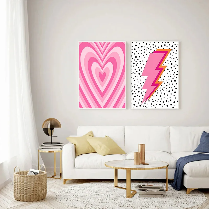 Toile d'art mural abstrait ros - Art Craft Love avis et prix