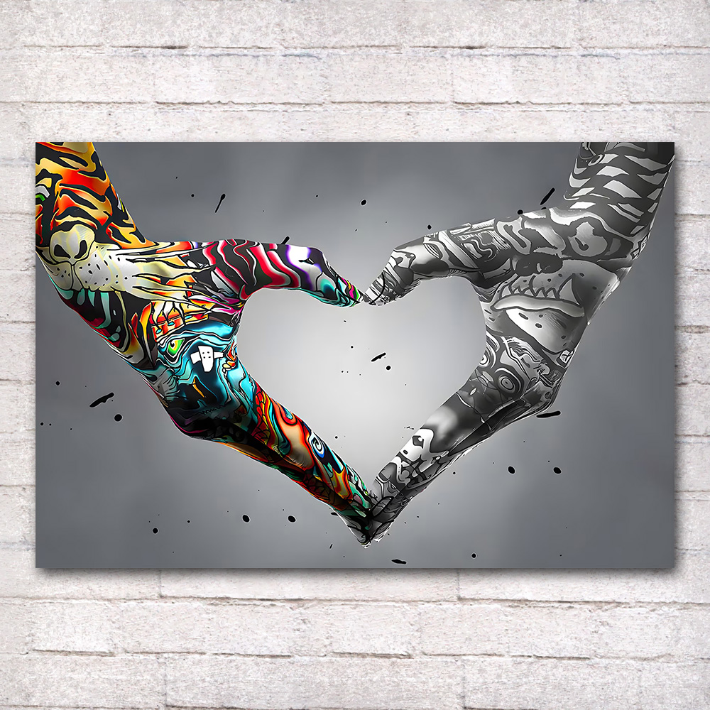 Graffiti main amour toile pein - Art Craft Love avis et prix