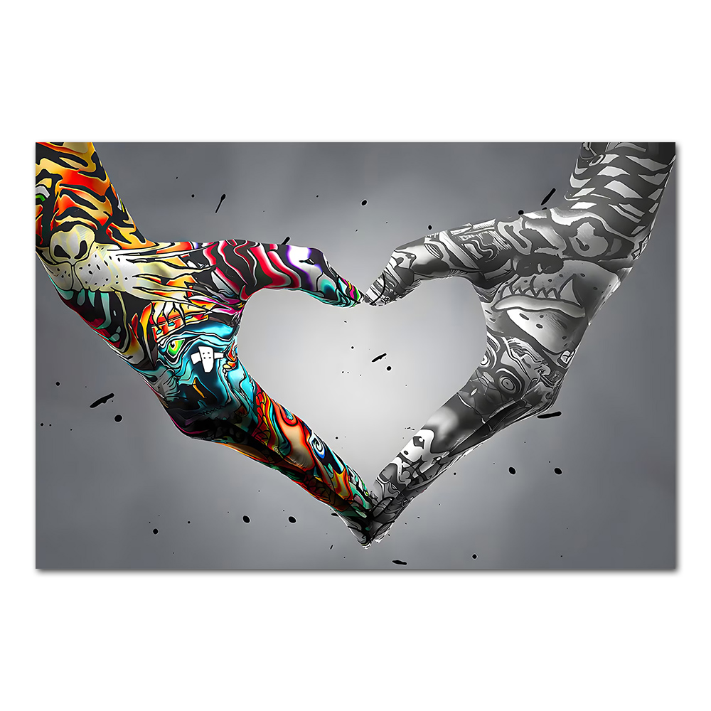 Graffiti main amour toile pein - Art Craft Love avis et prix
