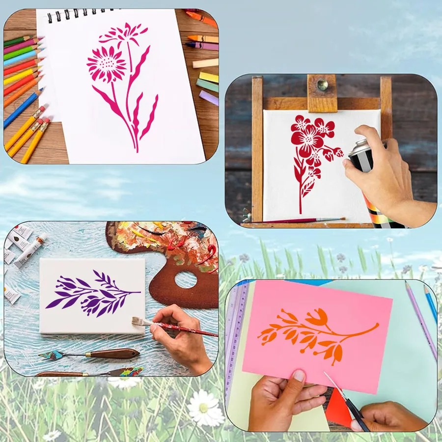 18 pochoirs réutilisables en f - Art Craft Leaves avis et prix