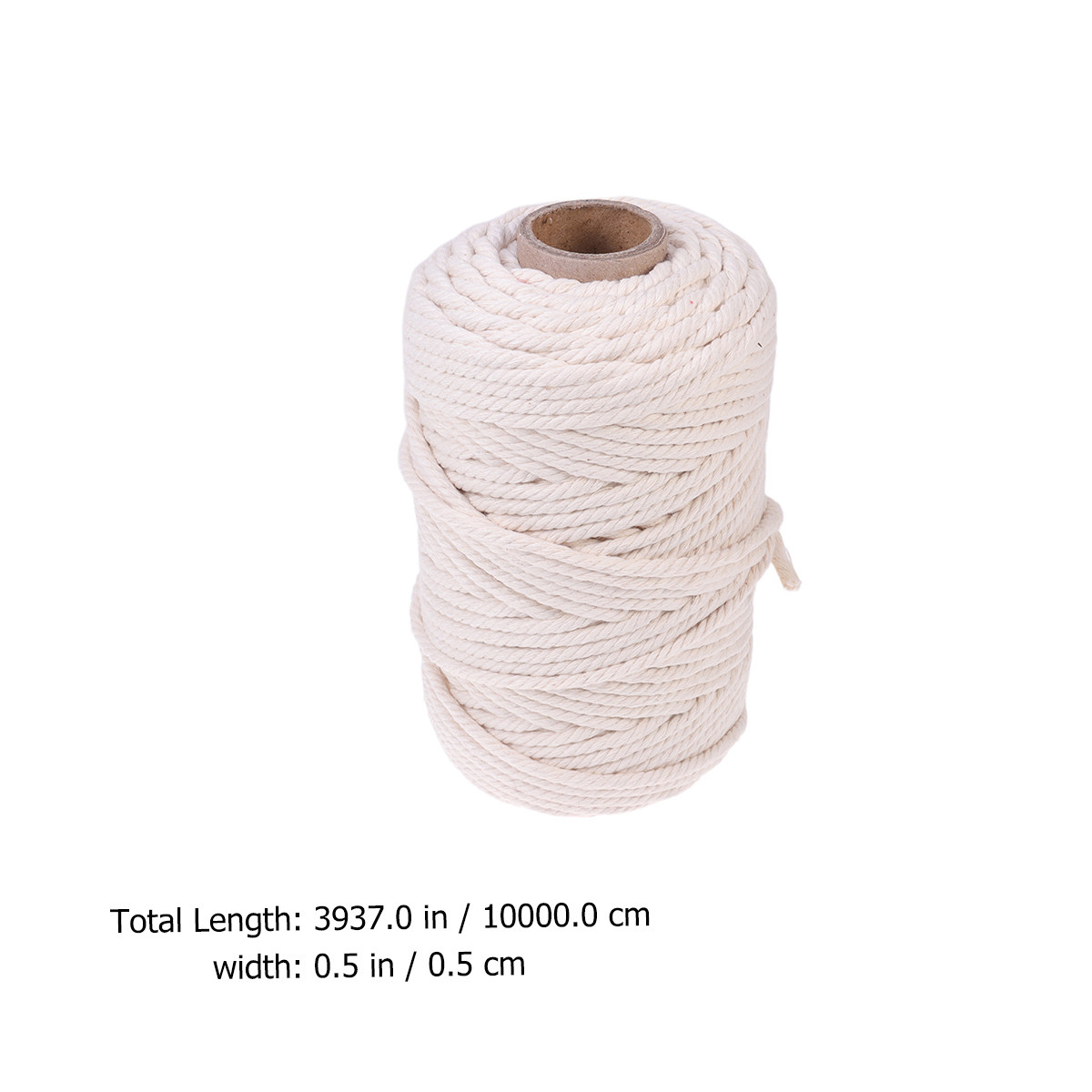 Cordon en coton naturel non bl - Macrame Cord Cotton avis et prix